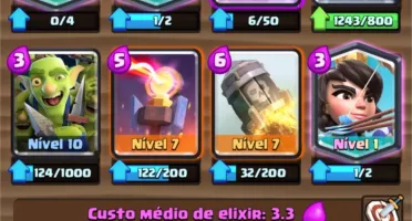 Conta de Clash Royale nvl 10 arena 12 com cartas tops