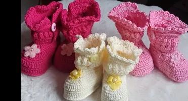 Botinha de Crochê para Bebê
