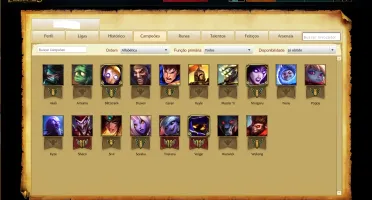 CONTA DE LEAGUE OF LEGENDS BRONZE V 18 Champs - 4 skins
