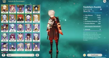 AR 57 com Kazuha C2, Ganyu, Venti e mais!