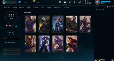 Conta League of Legends e Valorant.