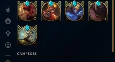 Conta nível 600, Ouro 4, 261 skins, todos os Champs