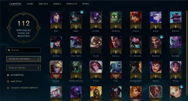 57 Campeões, 9 Skins com Zed Campeonato - LEAGUE OF LEGENDS