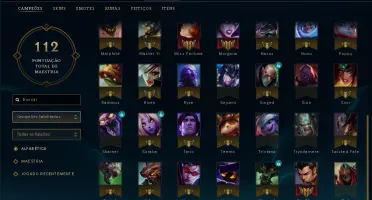 57 Campeões, 9 Skins com Zed Campeonato - LEAGUE OF LEGENDS
