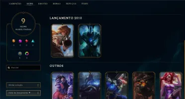 57 Campeões, 9 Skins com Zed Campeonato - LEAGUE OF LEGENDS