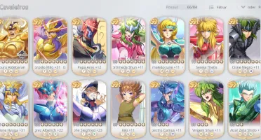 Conta do Saint Seiya Ex a Venda