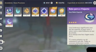Conta Genshin Impact AR48 Venti e Diluc + 8769 gemas