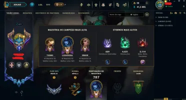 Conta de LoL de 2012 FULL champ LVL671