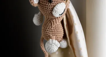 Prendedor de Cortina Macaco em Amigurumi