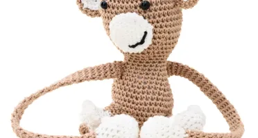 Prendedor de Cortina Macaco em Amigurumi