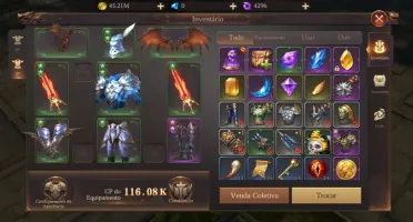 Conta do MU Dark Epoch Mobile Personagem BK LEV 183