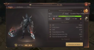 Conta do MU Dark Epoch Mobile Personagem BK LEV 183