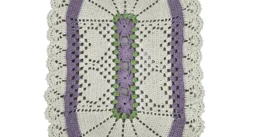 Tapete Floral - 80x48cm - Barbante 85% algodão