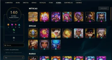 Conta bronze 4 com 89 Champs e 80 Skins + 5 Prestigios
