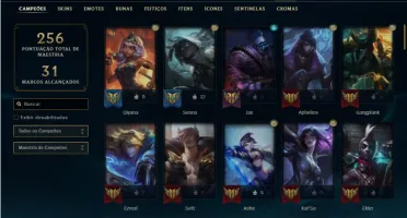 Conta bronze 4 com 89 Champs e 80 Skins + 5 Prestigios