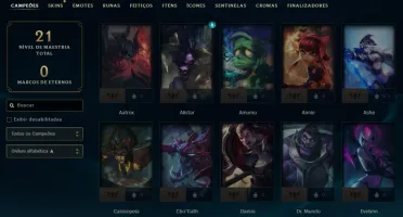 [Entrega Automática] Conta Lol Platina, 44 Skins, 14K Ea
