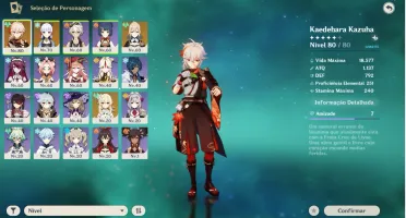 Genshin Impact conta com ayaka, kazuha e jean