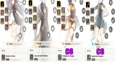 ✨CONTA GENSHIN A58 HUTAO C1 c/ HOMA + LANÇA DE JADE + YELAN✨