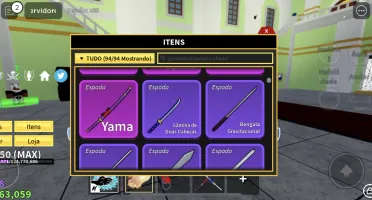 Conta de roblox focada em Blox Fruits, King Legacy e Gpo