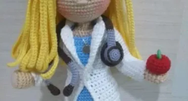 Amigurumi Profissões - Nutricionista