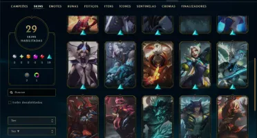Unranked com 50 Champs e 29 Skins