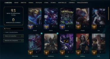 Unranked com 50 Champs e 29 Skins