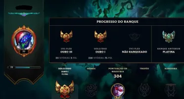 CONTA PLATINA TODOS OS CHAMPS E 79 SKINS !