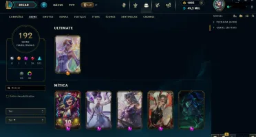 Vendo Conta Lol - Mestre Soloq Ultima Season - 192 Skins