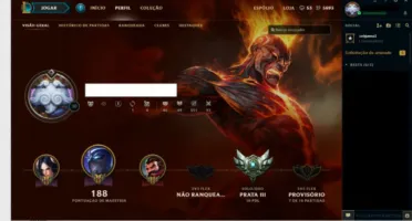 CONTA PRATA III COM 91 CAMPEÕES, 25 SKINS