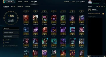 CONTA PRATA III COM 91 CAMPEÕES, 25 SKINS