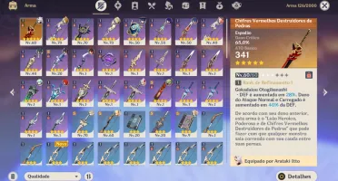 Ar43 / Itto+Arma T5, Raiden, Andarilho, Albedo E Alhaitham