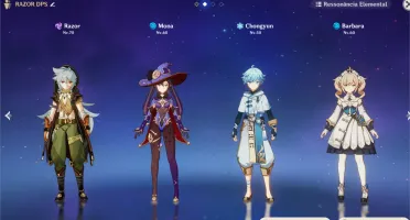 genshin diluc e mona ar 43 harpa celestial