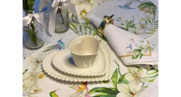 Jogo Americano Orquídeas e Beija-Flores