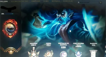 Vendo com LoL lv 295 todos os champs 109 skins ouro IV
