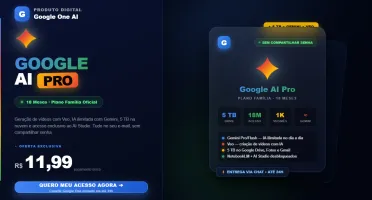 Google AI Pro + 5 TB + Gemini + Veo 30 dias garantia