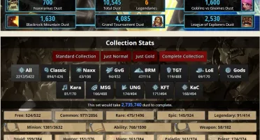 HEARTHSTONE 90+ LENDÁRIAS, 140+ ÉPICAS, TODAS AS AVENTURAS
