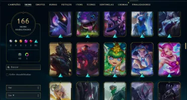 Unranked com TODOS os Champs e 166 Skins ( JG / ADC / ADC )