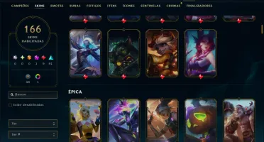 Unranked com TODOS os Champs e 166 Skins ( JG / ADC / ADC )