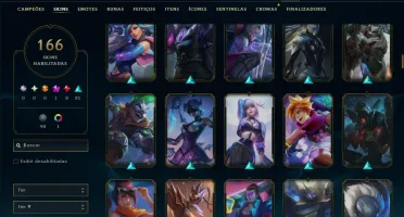Unranked com TODOS os Champs e 166 Skins ( JG / ADC / ADC )
