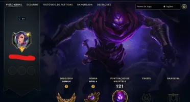 [Entrega Automática] Conta Lol Ouro, 43 Skins, honra 4