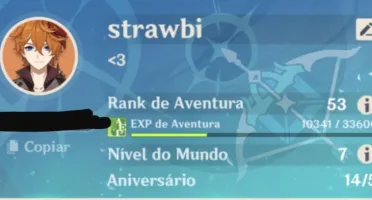 Conta genshin impact com 5*