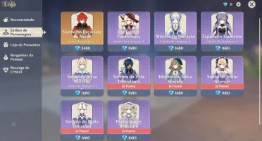 Conta Genshin AR60, 15 limitados, Kazuha+BiS, Báculo, Pity g