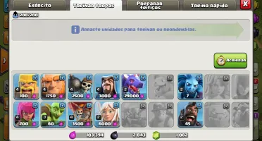 Clash Royale e CoC - XP 9 e CV 8 - 5 Lendárias