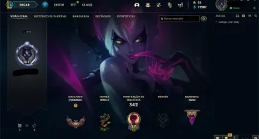 CONTA LOL LVL 212 - 100 CAMPEÕES - 57 SKINS
