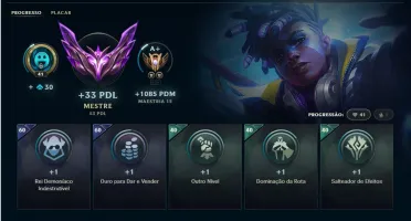Conta smurf mestre, ganhando 33 PDL no mestre