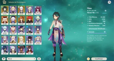 CONTA AR56 - Ayaka + Xiao + Klee + 2 armas T5