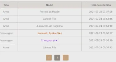 CONTA AR56 - Ayaka + Xiao + Klee + 2 armas T5