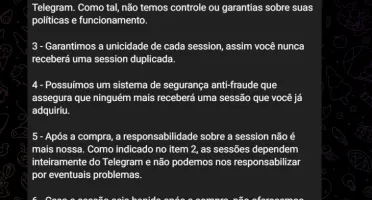 Bot de vendas de sessions ( Telegram )