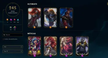 CONTA LOL PLAT 1 245 SKINS