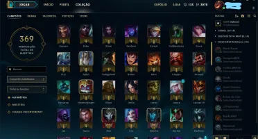 LOL - OURO 5 ( BORDA PLATINA) FALTANDO 2 CAMPEOES e MAIS